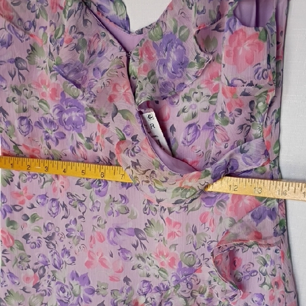 Astr The Label High Low Pemberley  Floral Dress in Pink and Purple Size M - Picture 10 of 12